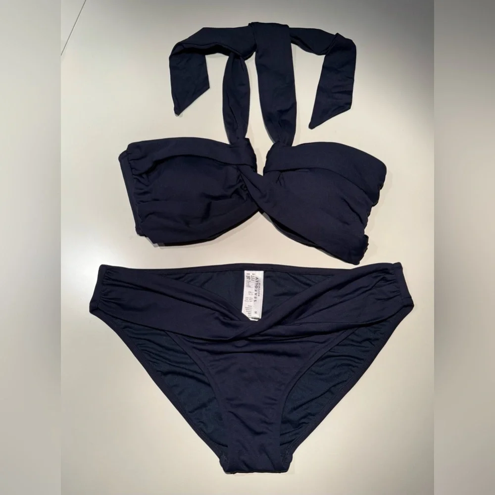 Seafolly Australia Goddess Twist Halter Bandeau Bikini - Picture 2 of 2